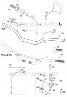 GUIDON / COMMANDES pour KTM 250 SXS de 2001
