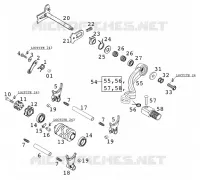 MECANISME DE SELECTION DE VITESSES pour KTM 250 SXS de 2001