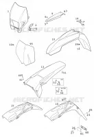 PLASTIQUES pour KTM 250 SXS de 2001
