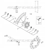 ROUE AVANT pour KTM 250 SXS de 2001