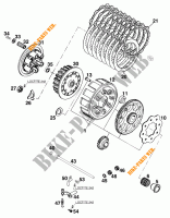 EMBRAYAGE pour KTM 250 SX MARZOCCHI/OHLINS de 1997