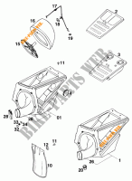 FILTRE A AIR pour KTM 250 SX MARZOCCHI/OHLINS de 1997