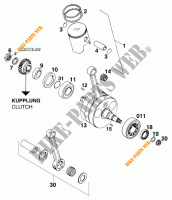VILEBREQUIN / PISTON pour KTM 250 SX MARZOCCHI/OHLINS de 1997