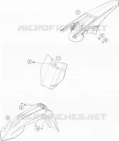PLASTIQUES pour KTM 250 SX de 2018