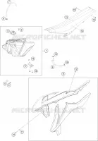 RESERVOIR / SELLE pour KTM 250 SX de 2018