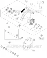 ROUE AVANT pour KTM 250 SX de 2018