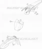 PLASTIQUES pour KTM 250 SX de 2017