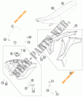 RESERVOIR / SELLE pour KTM 250 SX de 2011