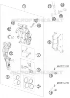 ETRIER DE FREIN AVANT pour KTM 250 SX de 2010