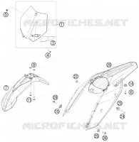 PLASTIQUES pour KTM 250 SX de 2010