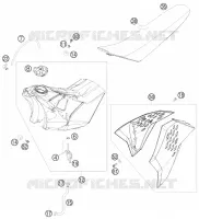 RESERVOIR / SELLE pour KTM 250 SX de 2010