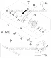ROUE AVANT pour KTM 250 SX de 2010