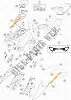RESERVOIR / SELLE pour KTM 1290 SUPER DUKE R WHITE de 2017