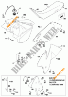 RESERVOIR / SELLE pour KTM 250 SX de 2000