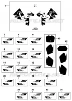 AUTOCOLLANTS pour KTM 250 SX de 1999
