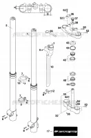 FOURCHE / T DE FOURCHE pour KTM 250 SX de 1999