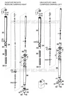 FOURCHE (PIECES) pour KTM 250 SX de 1999