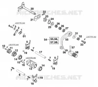 MECANISME DE SELECTION DE VITESSES pour KTM 250 SX de 1999