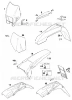 PLASTIQUES pour KTM 250 SX de 1999