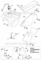 RESERVOIR / SELLE pour KTM 250 SX de 1999
