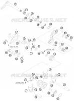 MECANISME DE SELECTION DE VITESSES pour KTM 150 SX de 2012