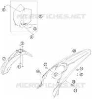 PLASTIQUES pour KTM 150 SX de 2012