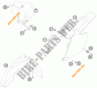 PLASTIQUES pour KTM 85 SX 19/16 de 2012