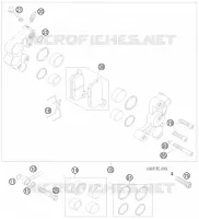 ETRIER DE FREIN AVANT pour KTM 85 SX 17/14 de 2011