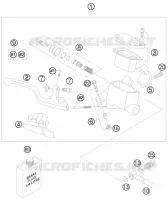 MAITRE CYLINDRE DE FREIN AVANT pour KTM 85 SX 17/14 de 2011