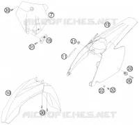 PLASTIQUES pour KTM 85 SX 17/14 de 2011