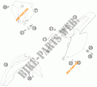 PLASTIQUES pour KTM 85 SX 17/14 de 2009