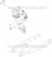 AMORTISSEUR pour KTM 85 SX 19/16 de 2014