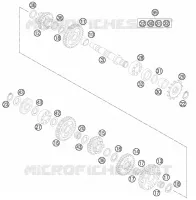 BOITE DE VITESSES   ARBRE SECONDAIRE pour KTM 85 SX 19/16 de 2014