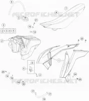 RESERVOIR / SELLE pour KTM 85 SX 19/16 de 2014