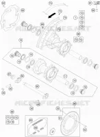 ROUE ARRIERE pour KTM 85 SX 19/16 de 2014