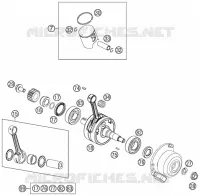 VILEBREQUIN / PISTON pour KTM 85 SX 19/16 de 2014