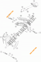 PHARE / FEU ARRIERE pour KTM 1290 SUPER DUKE R ORANGE ABS de 2016