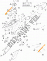 RESERVOIR / SELLE pour KTM 1290 SUPER DUKE R ORANGE ABS de 2016