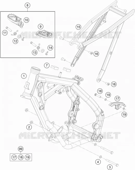 CADRE KTM MOTO 65 2015 SXS  65 SXS