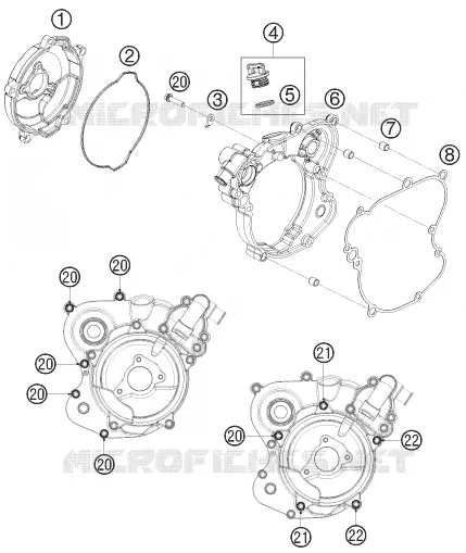 CARTER EMBRAYAGE KTM MOTO 65 2009 SX  65 SX