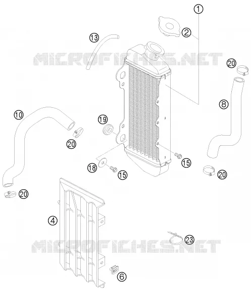 CIRCUIT DE REFROIDISSEMENT KTM MOTO 65 2008 SX  65 SX