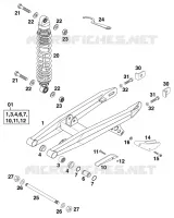 BRAS OSCILLANT  pour KTM 65 SX de 1998