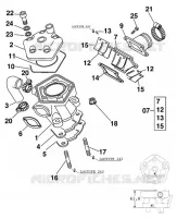 CYLINDRE / CULASSE pour KTM 65 SX de 1998