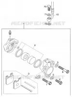 ETRIER DE FREIN AVANT pour KTM 65 SX de 1998