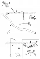 GUIDON / COMMANDES pour KTM 65 SX de 1998