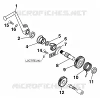 KICK pour KTM 65 SX de 1998