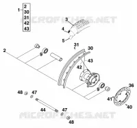 ROUE AVANT pour KTM 65 SX de 1998