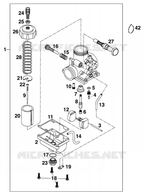 CARBURATEUR KTM MOTO 65 1998 SX  65 SX