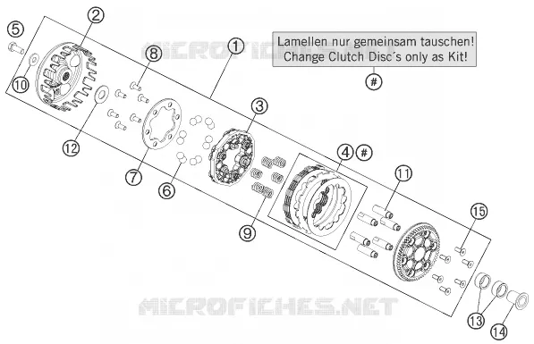 EMBRAYAGE KTM MOTO 50 2013 SX  50 SX MINI