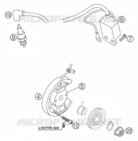 ALLUMAGE pour KTM 50 SX MINI ADVENTURE de 2002